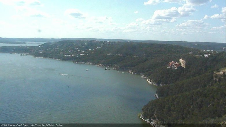 Lake Travis webcam, July 24, 2016 4:20 PM CT