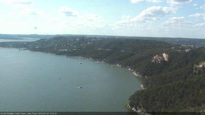Lake Travis webcam, July 24, 2016 4:30 PM CT