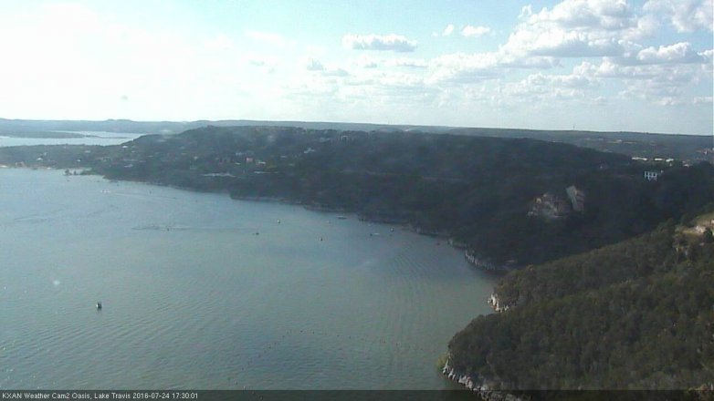 Lake Travis webcam, July 24, 2016 4:40 PM CT