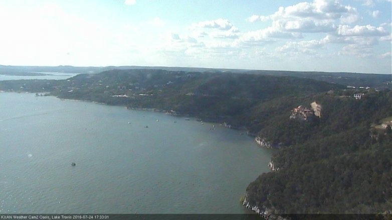 Lake Travis webcam, July 24, 2016 5:00 PM CT