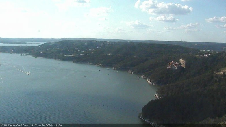 Lake Travis webcam, July 24, 2016 5:10 PM CT