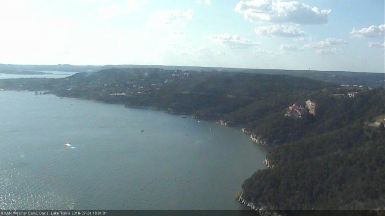 Lake Travis webcam, July 24, 2016 5:15 PM CT