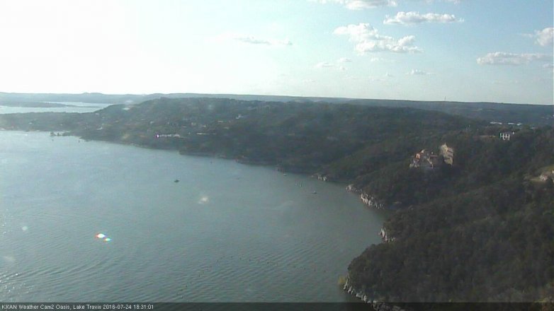 Lake Travis webcam, July 24, 2016 5:40 PM CT
