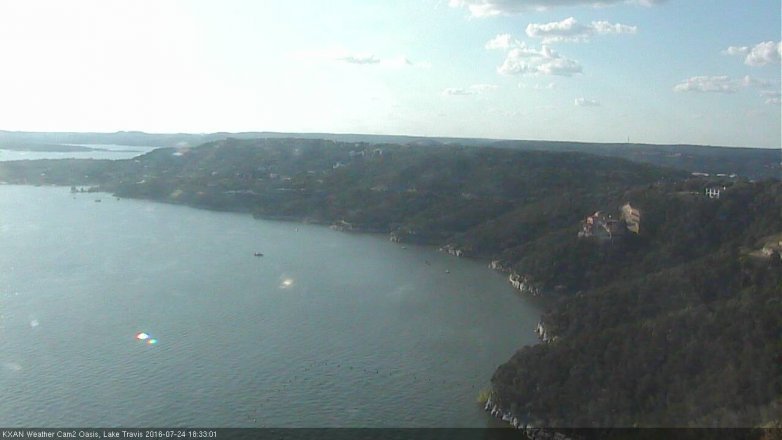 Lake Travis webcam, July 24, 2016 5:45 PM CT