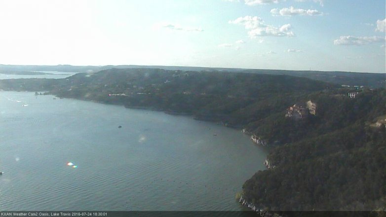 Lake Travis webcam, July 24, 2016 5:55 PM CT