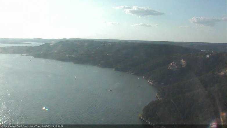 Lake Travis webcam, July 24, 2016 6:15 PM CT