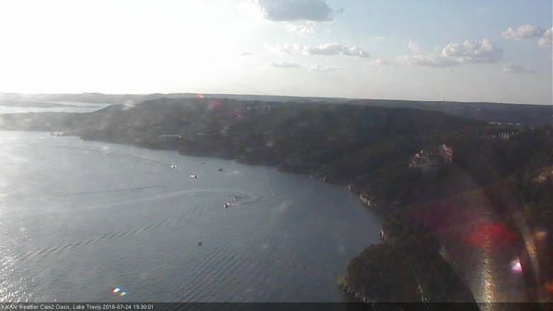 Lake Travis webcam, July 24, 2016 7:00 PM CT