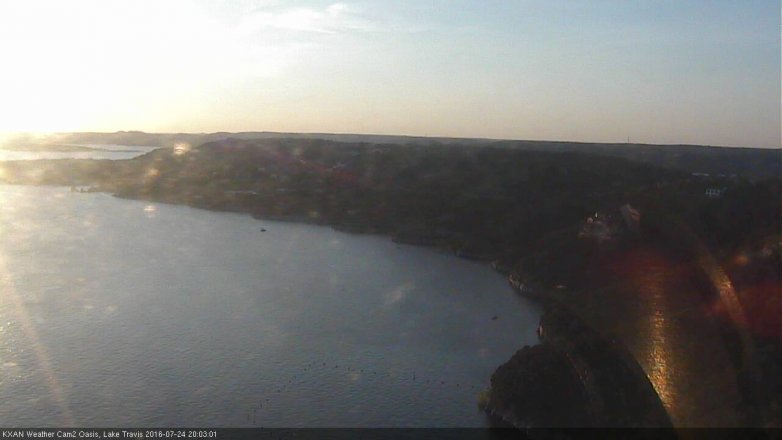 Lake Travis webcam, July 24, 2016 7:15 PM CT