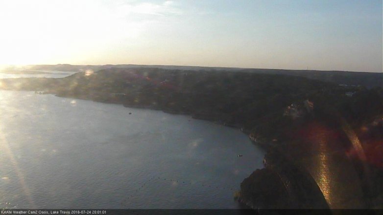 Lake Travis webcam, July 24, 2016 7:20 PM CT