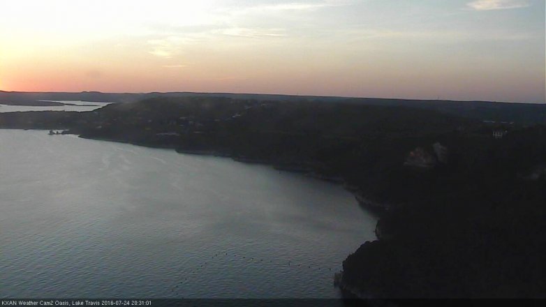Lake Travis webcam, July 24, 2016 7:45 PM CT