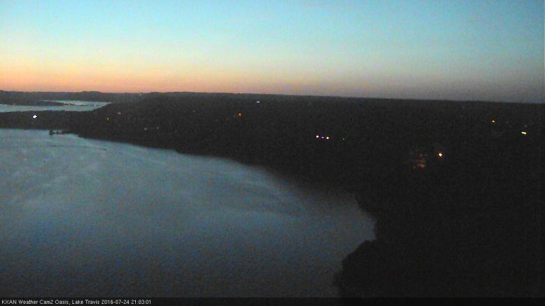 Lake Travis webcam, July 24, 2016 8:10 PM CT