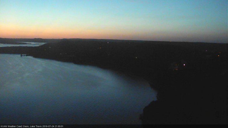 Lake Travis webcam, July 24, 2016 8:15 PM CT