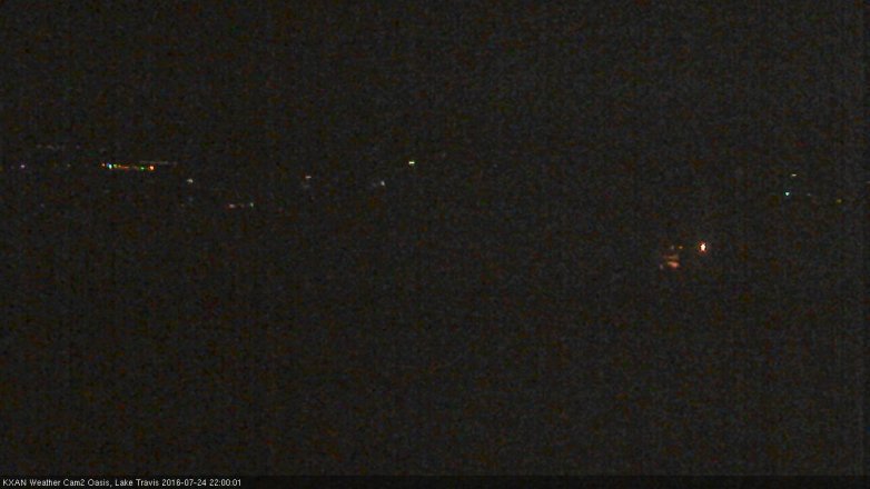 Lake Travis webcam, July 24, 2016 9:25 PM CT