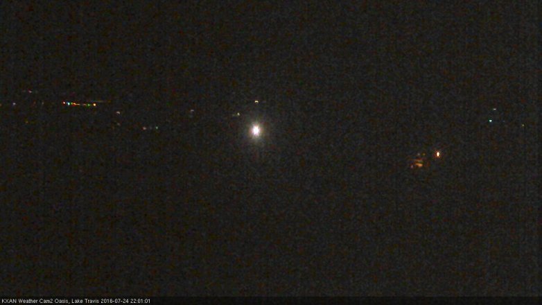 Lake Travis webcam, July 24, 2016 9:30 PM CT