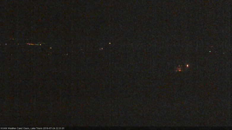 Lake Travis webcam, July 24, 2016 9:35 PM CT