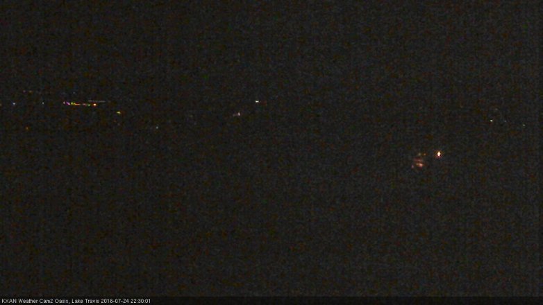 Lake Travis webcam, July 24, 2016 9:45 PM CT