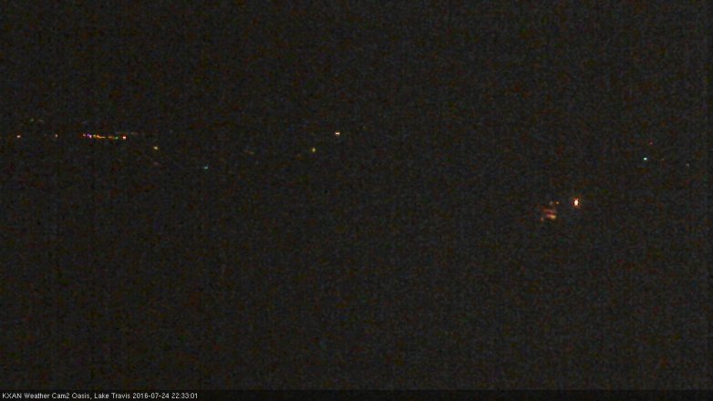 Lake Travis webcam, July 24, 2016 9:50 PM CT