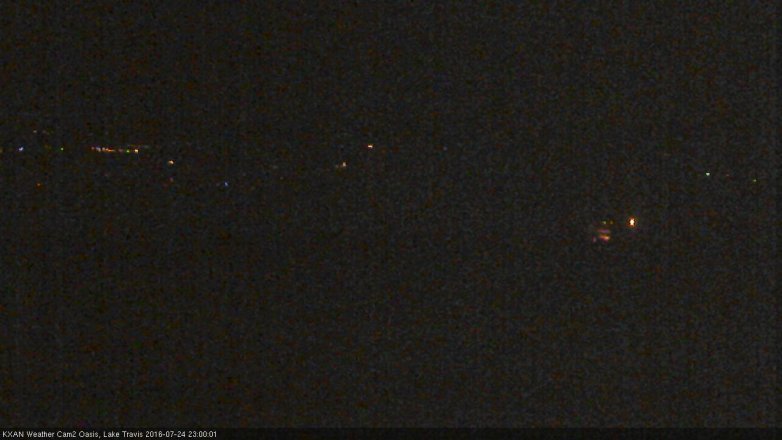 Lake Travis webcam, July 24, 2016 10:20 PM CT