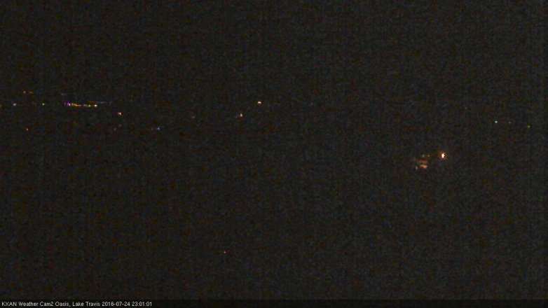 Lake Travis webcam, July 24, 2016 10:25 PM CT