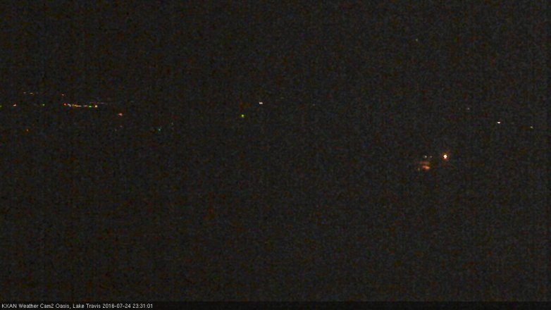 Lake Travis webcam, July 24, 2016 11:00 PM CT