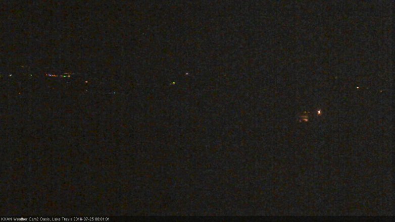 Lake Travis webcam, July 24, 2016 11:10 PM CT