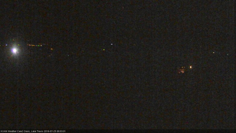 Lake Travis webcam, July 24, 2016 11:15 PM CT