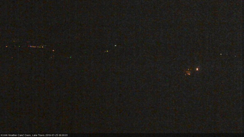 Lake Travis webcam, July 24, 2016 11:20 PM CT