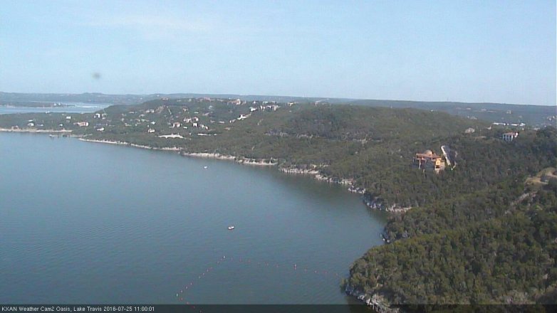 Lake Travis webcam, July 25, 2016 10:05 AM CT
