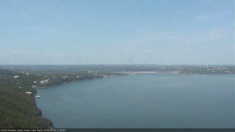 Lake Travis webcam, July 25, 2016 10:40 AM CT
