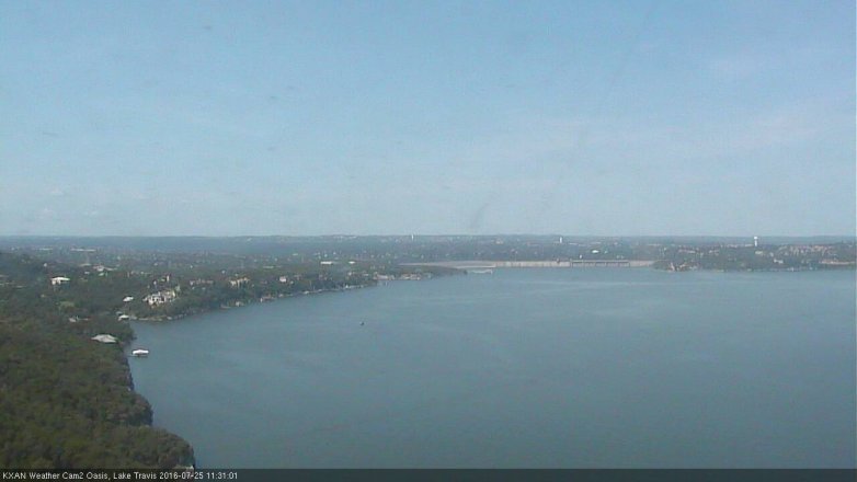 Lake Travis webcam, July 25, 2016 10:45 AM CT