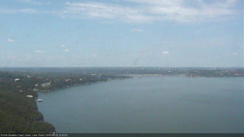 Lake Travis webcam, July 25, 2016 11:25 AM CT