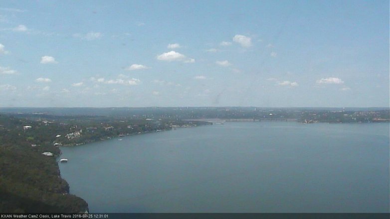 Lake Travis webcam, July 25, 2016 11:35 AM CT