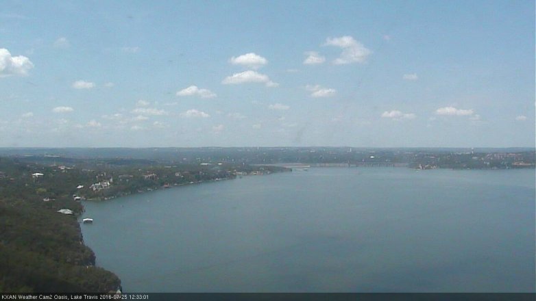 Lake Travis webcam, July 25, 2016 11:40 AM CT