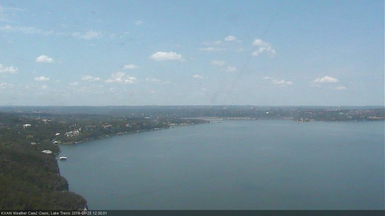 Lake Travis webcam, July 25, 2016 11:50 AM CT