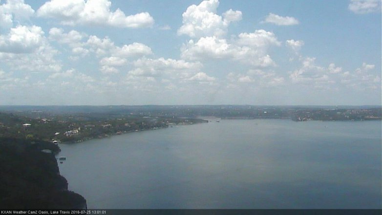Lake Travis webcam, July 25, 2016 12:15 PM CT