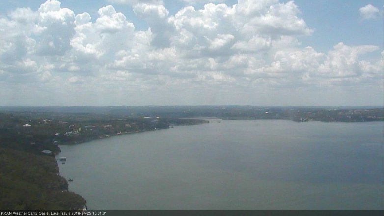 Lake Travis webcam, July 25, 2016 12:35 PM CT