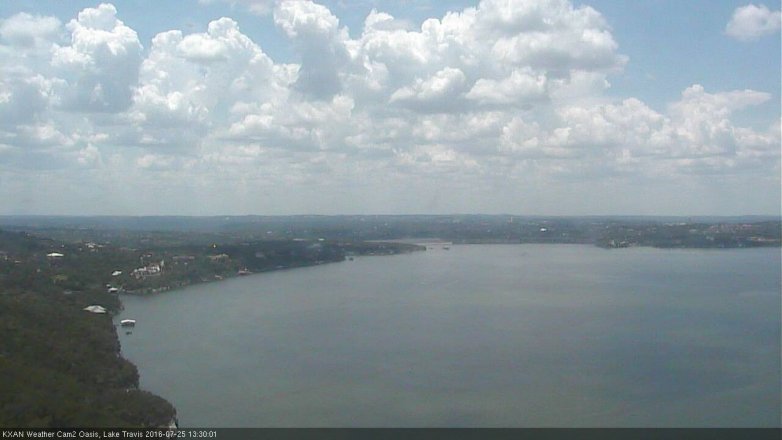 Lake Travis webcam, July 25, 2016 12:45 PM CT