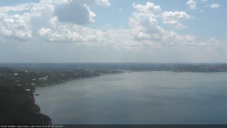 Lake Travis webcam, July 25, 2016 2:00 PM CT