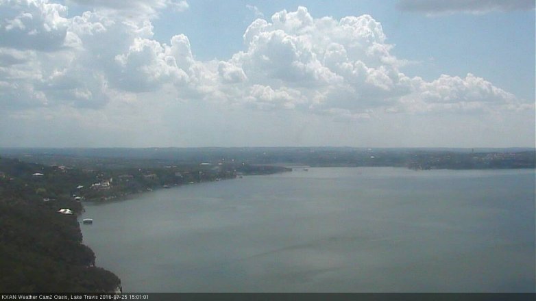 Lake Travis webcam, July 25, 2016 2:05 PM CT