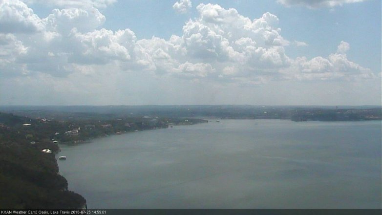 Lake Travis webcam, July 25, 2016 2:10 PM CT