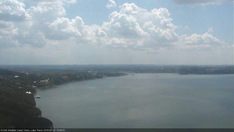 Lake Travis webcam, July 25, 2016 2:20 PM CT