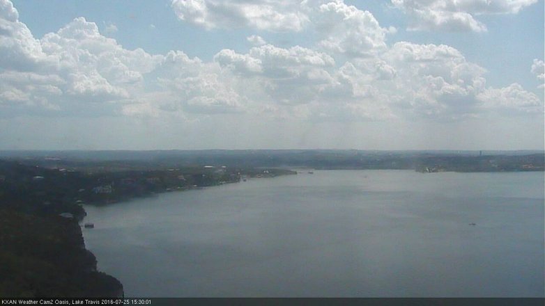 Lake Travis webcam, July 25, 2016 2:55 PM CT