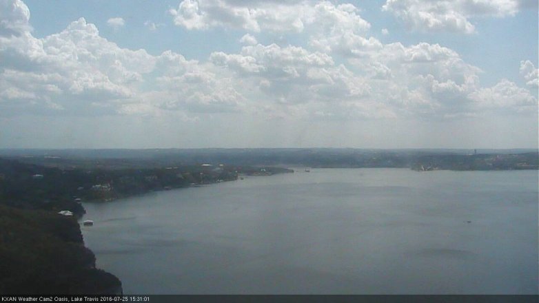 Lake Travis webcam, July 25, 2016 3:00 PM CT