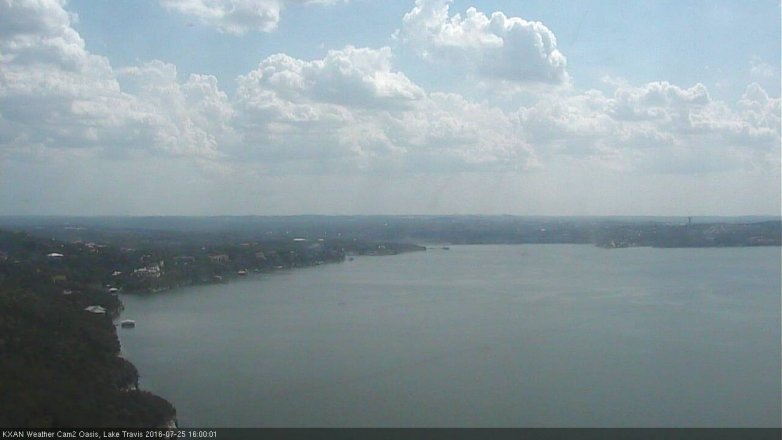 Lake Travis webcam, July 25, 2016 3:10 PM CT