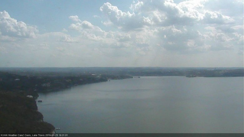 Lake Travis webcam, July 25, 2016 3:55 PM CT