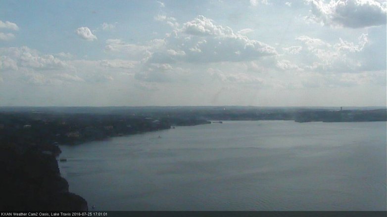 Lake Travis webcam, July 25, 2016 4:15 PM CT