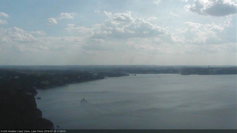 Lake Travis webcam, July 25, 2016 4:30 PM CT