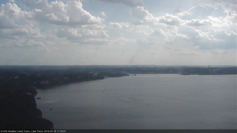Lake Travis webcam, July 25, 2016 4:45 PM CT