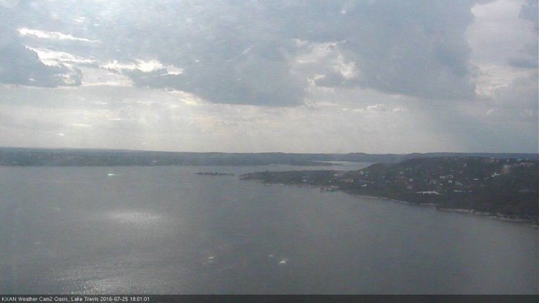 Lake Travis webcam, July 25, 2016 5:15 PM CT
