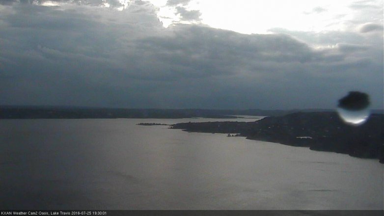 Lake Travis webcam, July 25, 2016 6:55 PM CT